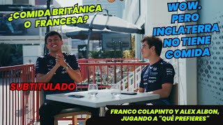 Franco Colapinto Y Alex Albon Jugando a quotQué Prefieresquot En Singapur F1 radio SUBTITULADO [upl. by Friend]