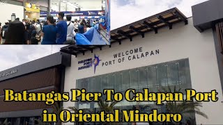 Batangas Pier To Calapan Port In Oriental Mindoro [upl. by Ellennoj]