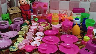 9 Minutes Satisfying with unboxing Hello Kitty kitchen SetSanrio Lovely Dollhouse Cooking set Game [upl. by Yztim527]