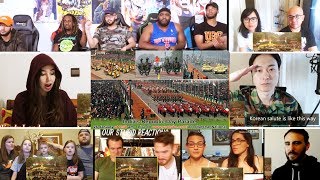 Indian Military March  Republic Day Parade REACTIONS MASHUP [upl. by Aserehc]