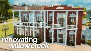 renovating willow creek turning a gym into a restaurant 08  The sims 4 Speedbuild [upl. by Huoh]