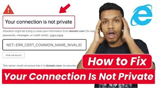 NETERRCERTCOMMONNAMEINVALID Problem solve  your connection is not private  neterrcert [upl. by Dorita]