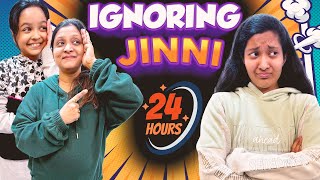 IGNORING JINNI for 24 Hours  Family Comedy Challenge  Cute Sisters [upl. by Etezzil]