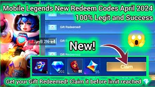 MLBB Redeem Codes April 12 2024  Mobile Legends Diamonds codes Today  Get your gift 🎁💎🎁 Allstar [upl. by Nerland271]