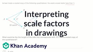 Interpreting scale factors in drawings  Geometry  7th grade  Khan Academy [upl. by Glynas]