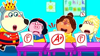 Wolfoo Helps Five Little Princess in School A Fun Lesson on Kindness 🤩 Wolfoo Kids Cartoon [upl. by Aizatsana]