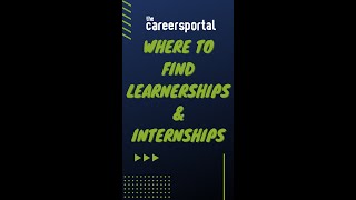 Looking for learnerships and internships Heres where you can find them [upl. by Shelburne]