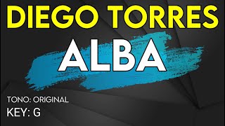 Diego Torres  Alba  karaoke Instrumental [upl. by Argyle535]