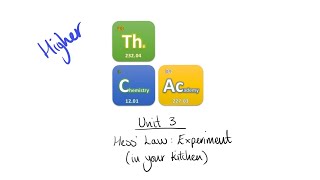 Higher Chemistry Unit 3  Hess Law Experimenta long [upl. by Alfeus]