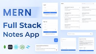 Build a Full Stack Notes App using MERN  MongoDB Express React JS Node JS [upl. by Deevan]