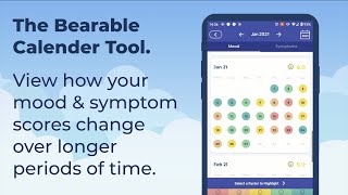 Bearable App  How To View Mood Symptoms and Factors on your Calendar [upl. by Assenej]