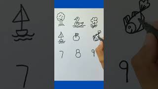 😳Creative and Easy Drawing from Numbers for Kids  Preschool Learning 🏫💥 magicalminds [upl. by Elton]