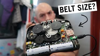 SONY Walkman WM FX101 STRIP amp REPAIR TUTORIAL what is the belt size in cm [upl. by Hollingsworth]