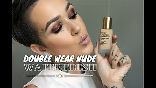 Estee Lauder Double Wear Nude Water Fresh Foundation Review [upl. by Yecies78]