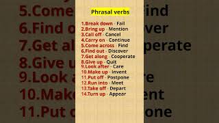 quotCommon Phrasal Verbs amp Their OneWord Meaningsquot trending englishlanguage shortsvideo [upl. by Morrie111]