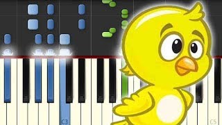 Pollito Amarillito  Gallina Pintadita  Piano Tutorial  Notas Musicales [upl. by Ojoj]