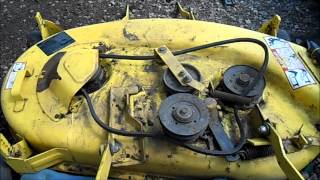 Repairing a John Deere 180 Mower Deck [upl. by Pazit]