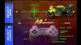 Moto Racer PS1  All Tracks [upl. by Hevak718]