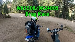 WR250R vs DRZ400 Drag Race [upl. by Kcam]