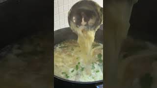 Pollack soup with egg food cooking chinesecuisine chinesefood [upl. by Ynaffat]