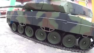 Heng Long 116 scale leopard 2A6 tank road wheel suspension test [upl. by Aienahs]