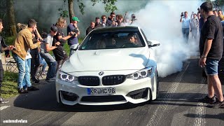 CRAZY BMWs leaving Bimmerfest 2024  BURNOUTS Accelerating Drift E36 Turbo M2 M5 M8 Manhart [upl. by Tali]