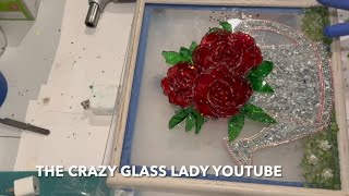 LEARN HOW TO CUT GLASS DIY HOW TO MAKE ROSES WITH BROKEN GLASS AND RESIN  LETquotS RESIN RESIN [upl. by Astto]