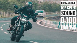 Honda CB300R Top Speed  0100  Exhaust sound  RWR [upl. by Naneek]