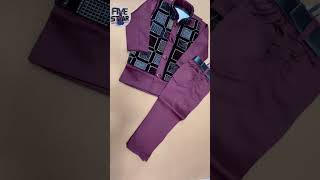 MaroonampBlack kurta pyjama set in cotton with Nehru jacketreels youtubeshorts viralvideo [upl. by Melisent]