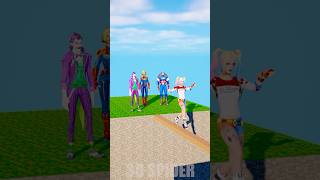 Bridge Challenge Captain America vs Harley Quinn vs Joker spiderman gta [upl. by Redd]