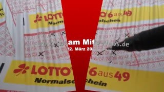 Lottozahlen Ziehung am Mittwoch 02032016 Eine Million im Jackpot [upl. by Corsetti]