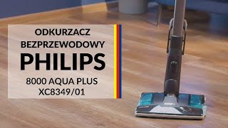 Odkurzacz pionowy Philips 8000 Aqua Plus XC834901 – dane techniczne – RTV EURO AGD [upl. by Aronson237]