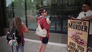 Man Protesting Abortion Gets Attacked by Woman 😲‼️ [upl. by Aalst774]