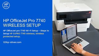 HP Officejet Pro 7740 wifi setup Unboxing  How to connect wireless Officejet Pro 7740 connection [upl. by Sparke847]