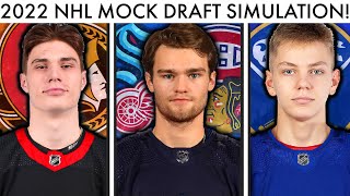 2022 NHL Mock Draft Simulation MOCK TRADES  FULL Top 16 Order Predictions amp NHL Draft Lottery [upl. by Lleira]