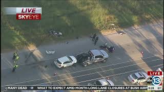 Motorcycle deputy involved in crash in Fort Bend County [upl. by Sharos]