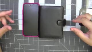 ♦ Filofax Unboxing Pocketsized Black Saffiano amp Popsocket [upl. by Wildee37]