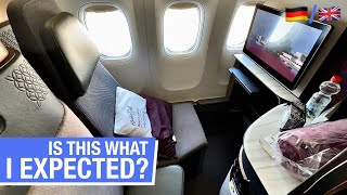 Qatar Airways  Qsuite Business Class  B777300  Frankfurt  Doha [upl. by Akenaj]