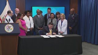 Pritzker signs 3 bills to protect reproductive rights [upl. by Icyak]