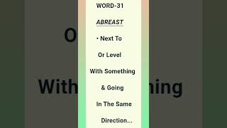 ABREAST MEANING SHARE MY CHANNEL FOR MORE INFORMATIVE LEARNING VIDEOSlike sharesubscribeabreast [upl. by Silbahc]