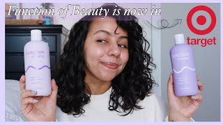 FUNCTION OF BEAUTY IN TARGET WAVY HAIR SHAMPOO amp CONDITIONER REVIEW cgm approved [upl. by Leis]