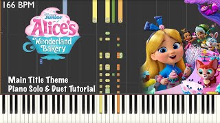 Disneys Alices Wonderland Bakery  Main Title Theme  Piano Solo amp Duet Tutorial [upl. by Elizabeth976]