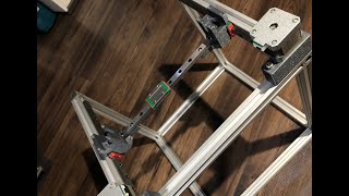 DIY CoreXY 3D printer with MGN12H linear rails first movements by hand [upl. by Enamrahc]