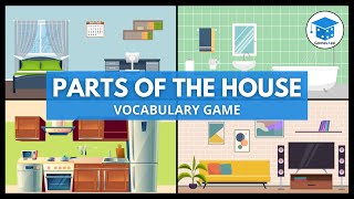 Parts Of The House Vocabulary Game  Rooms And Furniture Of The House [upl. by Autum]