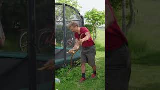 Scything Tricky Areas Under the Trampoline shorts [upl. by Neeven498]