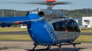 Polizei RheinlandPfalz  Landung Polizei H145 DHRPD Flugplatz KoblenzWinningen [upl. by Ennad]