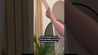 DIY RenterFriendly Slat Wood Panelling [upl. by Fairley166]