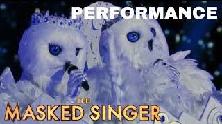 Snow Owls sing “Because You Loved Me” by Celine Dion  The Masked Singer  Season 4  Smackdown [upl. by Platas]