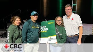 Sask Party election campaign rolls through Saskatoon on Saturday as the campaign enters final days [upl. by Bonacci42]