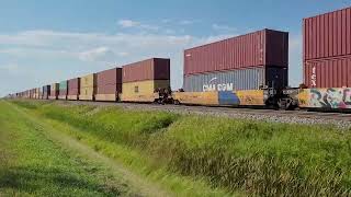 Eastbound CN intermodel cruises past 424 on a beautiful Saturday afternoon August 31st 2024 [upl. by Lamdin663]